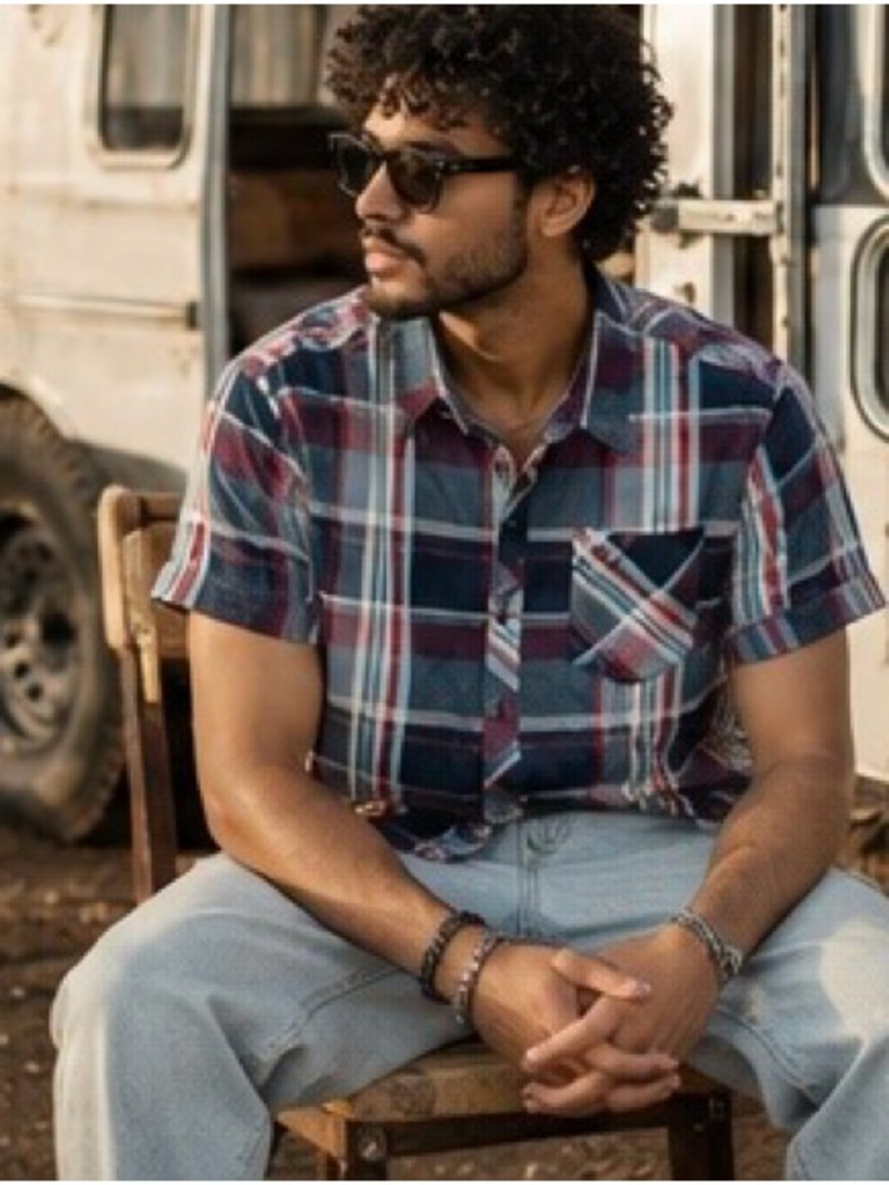 Element - Plaid Button up short sleeved Shirt